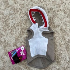 PET SUPPLY play on Halloween costume shark hoodie size Small New with tags